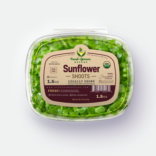 Help us sell our healthy & locally-grown microgreens! | Product label ...