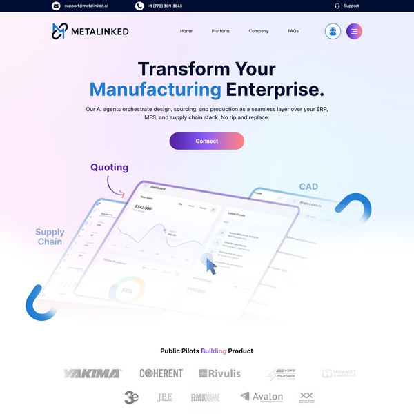 Web design for AI software company