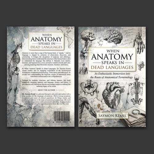 "When Anatomy Speaks in Dead Languages – Design a Timeless Medical Book Cover – Anatomy & Etymology" winning Logo & social media pack