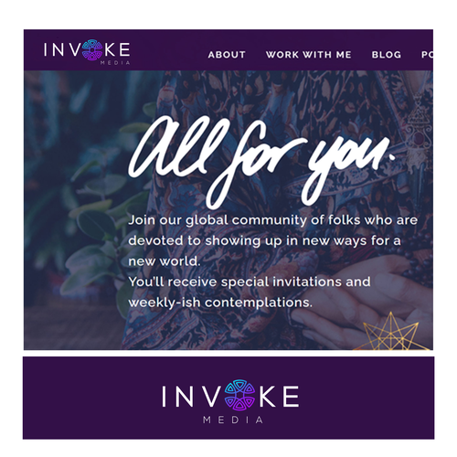 Calling forth the ultimate brand CENTREPIECE for Invoke Media! Creative logo for a budding brand. Design by toometo