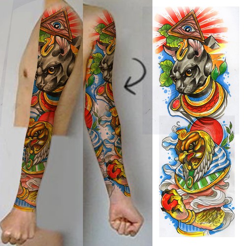 illuminati tattoo sleeve