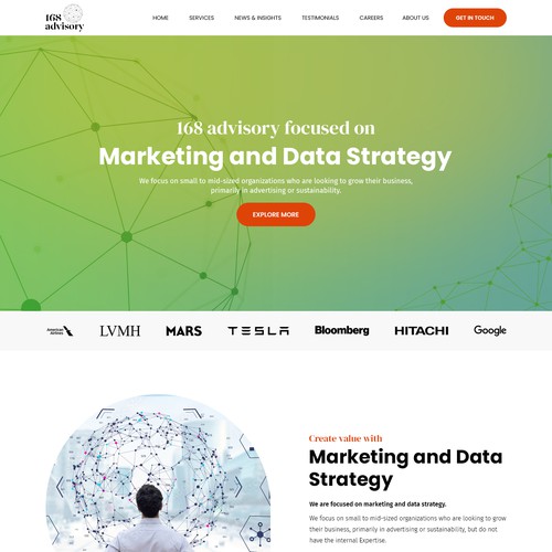 A consulting organization with practical execution Design by dreaminfo