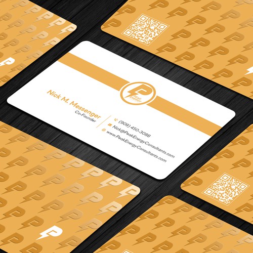 Modern Business Card Design for Electric Energy and Solar Company Design by Brandmaker artist