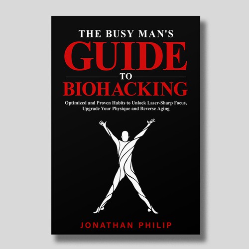 Exciting and unique book cover for mind, body, spirit and health optimization that appeals to men Design by O'idea