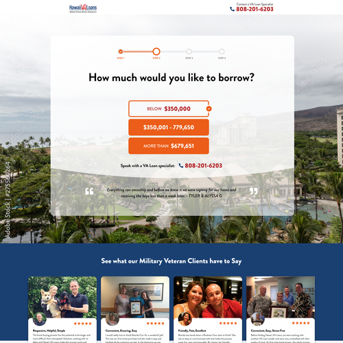 Landing page design contest entry by FA Design Idea