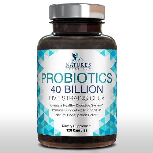 Nature's Nutrition Needs a "Beautiful Label" for our Probiotic Bottle. Design by sapienpack