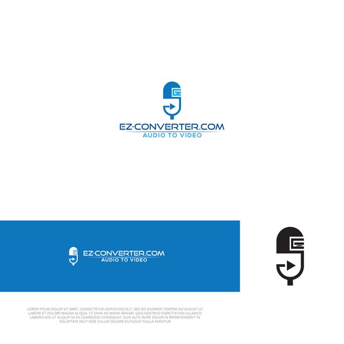 ez-converter logo: audio to video Design by Alam_H