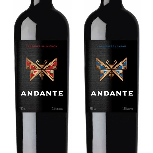 Wine label designer needed for Andante: award-winning, expertly curated wines from Chile Design by Sonia Maggi