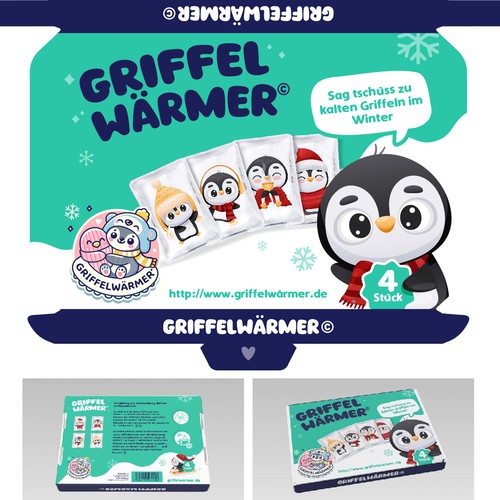 Package design for a set of 4 hand warmers Design by manuk