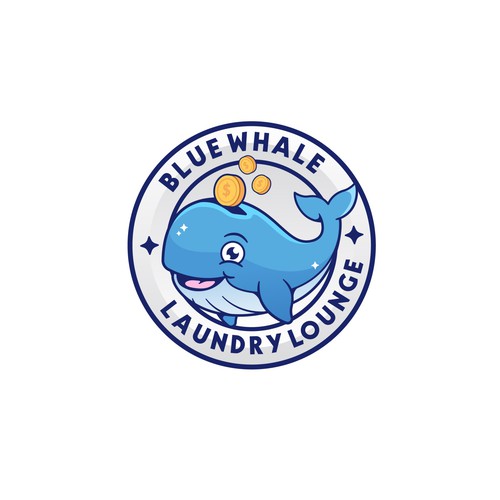 Unleash Your Creativity, Logo Design for "Blue Whale Laundry Lounge" Design by Chickvek.Labs