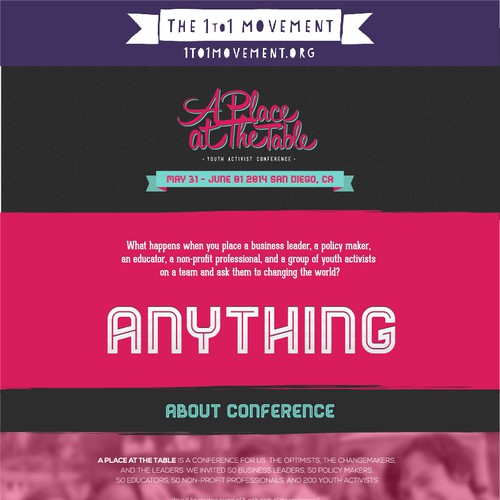 Create an event registration for a youth-based conference Design von RODE dizajn