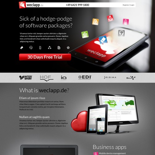 Web page design contest entry by Pdot
