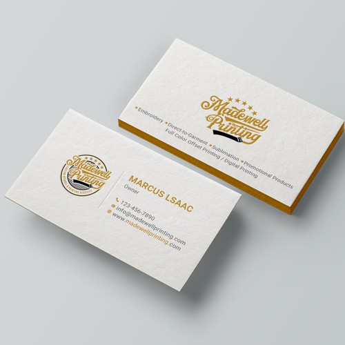 Business Card for a Custom Clothing/Product Business Design by Roni_