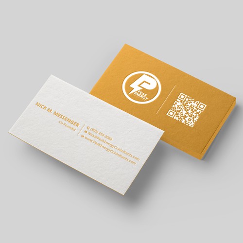 Modern Business Card Design for Electric Energy and Solar Company Design by Taaiebah