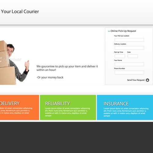 Help Your Local Courier with a new Web Page Design Design by JoakimLiassides