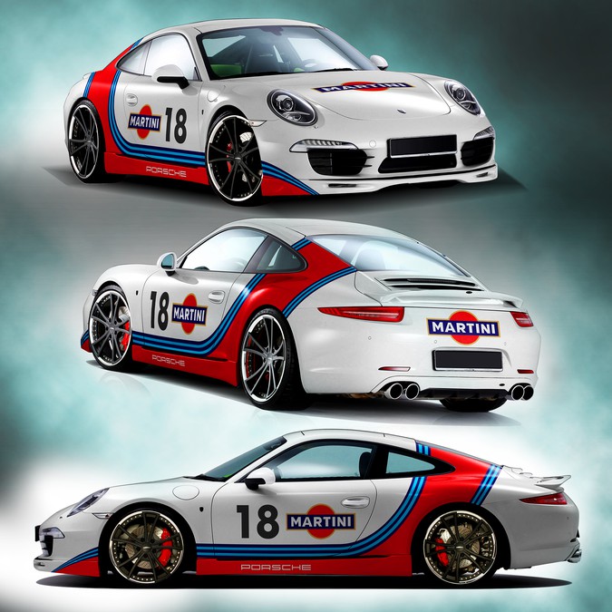 Porsche GT3 Martini Racing Car, truck or van wrap contest