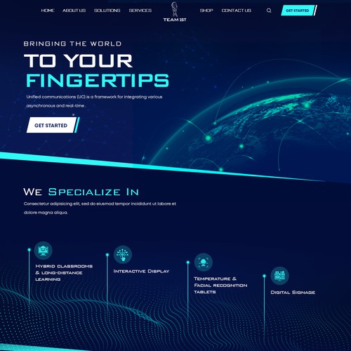 Technology Solutions Provider Website Design Framework Diseño de Adventix