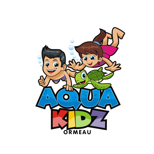 Learn to swim for 3 month olds up to squad level swimming. Focus on fun and young children/babies-ontwerp door .m.i.a.