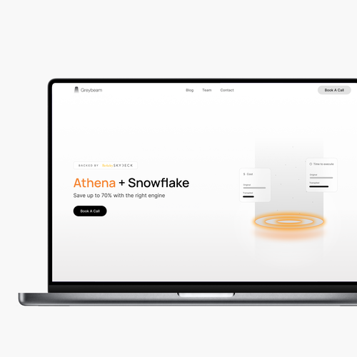 Landing page for data infrastructure startup Design by ds_137