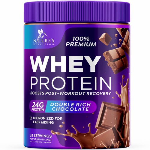 Tasty Whey Protein Chocolate Design Needed for Nature's Nutrition Design by GenScythe