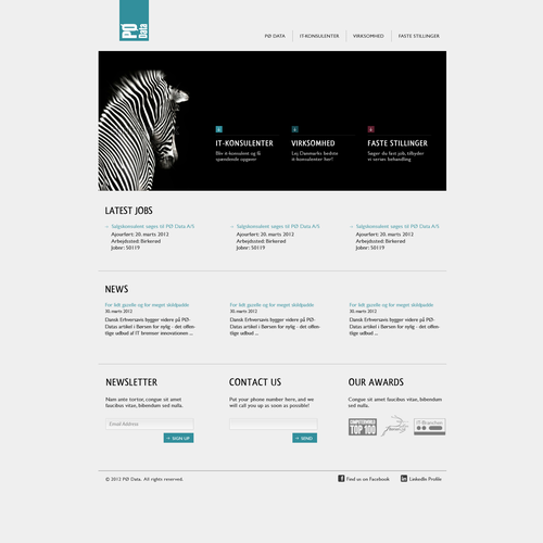 Web page design contest entry by tündérke