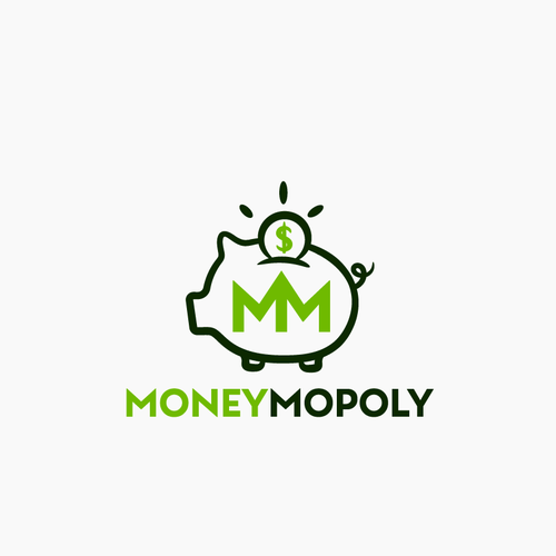 Minimalistic Logo for Make Money Online YouTube Channel "MoneyMopoly" Design by LarkFlow Digital