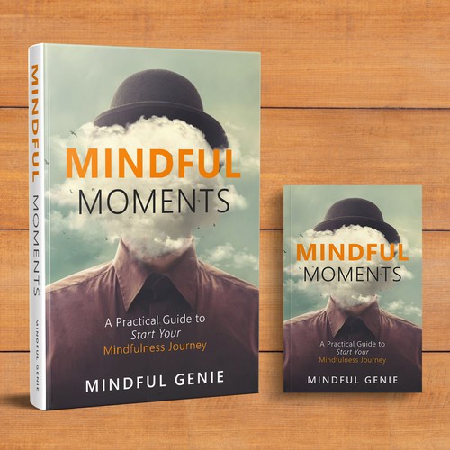 Catchy book cover design for my mindful meditation book. Design by DZINEstudio™