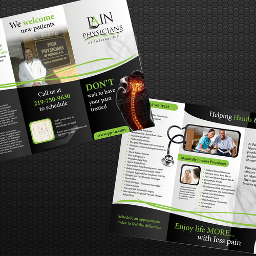 Pain Physicians of Indiana needs a new brochure design Diseño de Acreation Designs