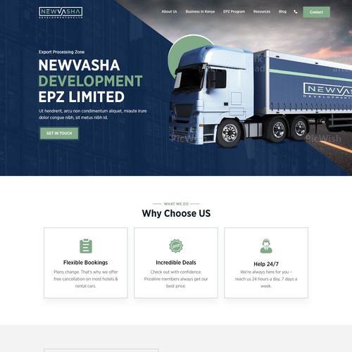 We need a web design for an Export Processing Zone in Kenya Design by Irshad 786