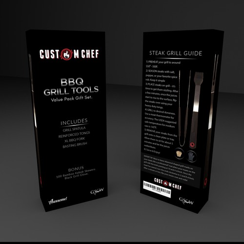 Custom BBQ Grill Tools Package - New Brand. Your help needed! Design réalisé par RB_studio