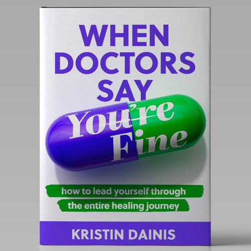 Design a bold book cover to help chronically undiagnosed patients find answers and heal. Design by anselmo.alef