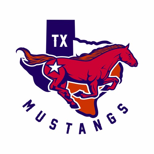 Diseño de Texas Mustangs de indraDICLVX