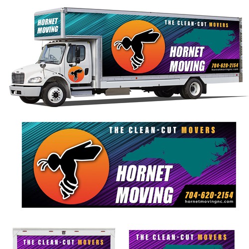 Hornet Moving truck Wrap Design by Logicainfo ♥