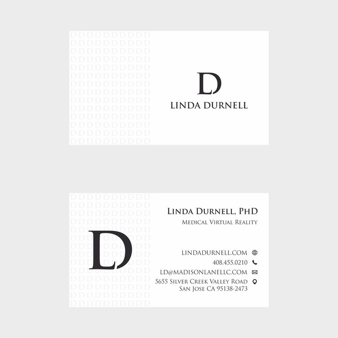business card phd example