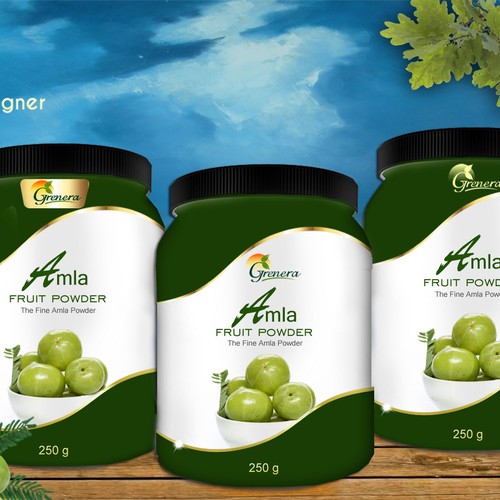 Amla Fruit Powder Label Design by Heart Favorite Designs