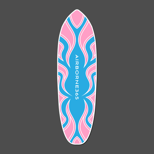 Surfboard Style Skate Deck Design Design by Digital Man ✅