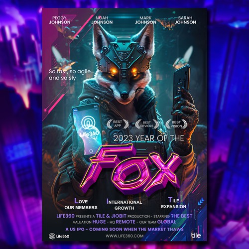 Life360 2023 Year of the Fox Poster Design by Rockinrule