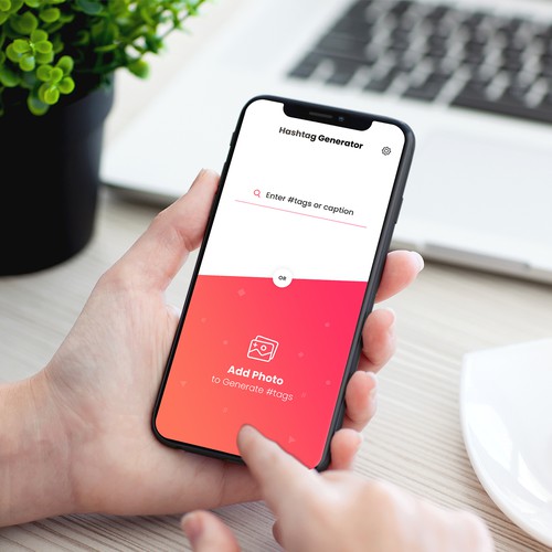 Design a beautiful, professional UI for a Hashtag Generator app Design by Andy Miller