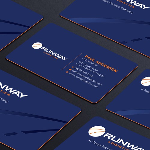 Runway Logistics Business Card Design by prosenjit_P