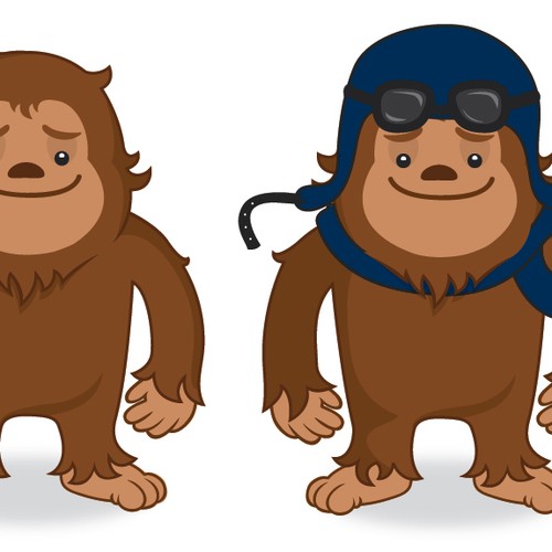 Sasquatch Illustration for SeaPort Airlines Design by LollyBell