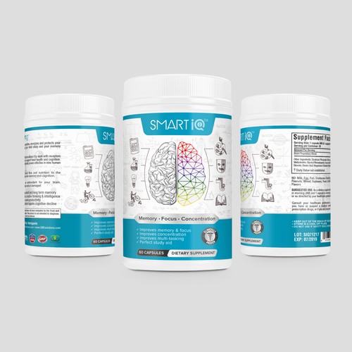 Design Brain Supplement Label Design por DesignSBS