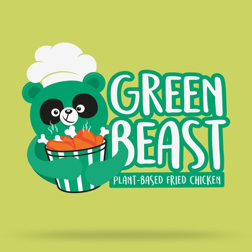 The Green Beast , Vegan chicken restaurant need his logo Réalisé par Yellow78