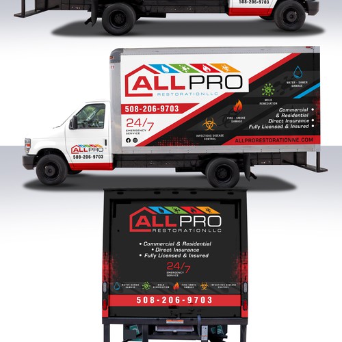 Design di New vehicle Wrap for a Restoration truck di Duha™