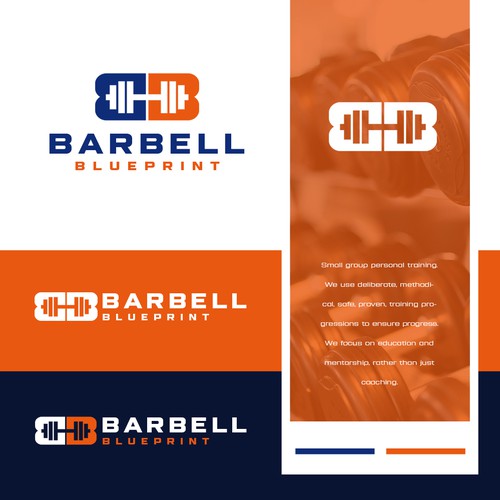 Barbell Blueprint logo design Ontwerp door agamodie