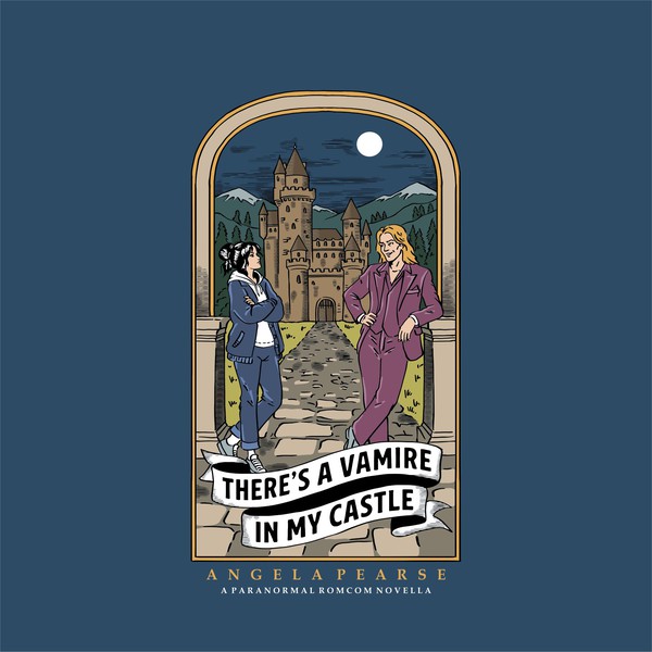 Ebook Cover for a Paranormal Romcom Featuring a Vampire and a Witch