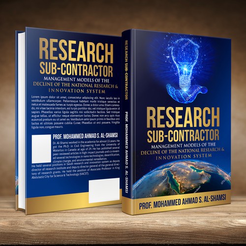 Book Cover Design Suitable for innovation and Research Diseño de studio02