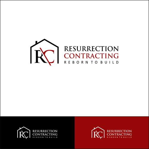 "Reborn To Build" construction company logo. Design by DoeL99