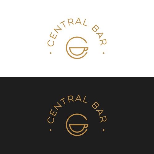 New minimalist logo for Central BAR (italian bar) Design by Anut Bigger
