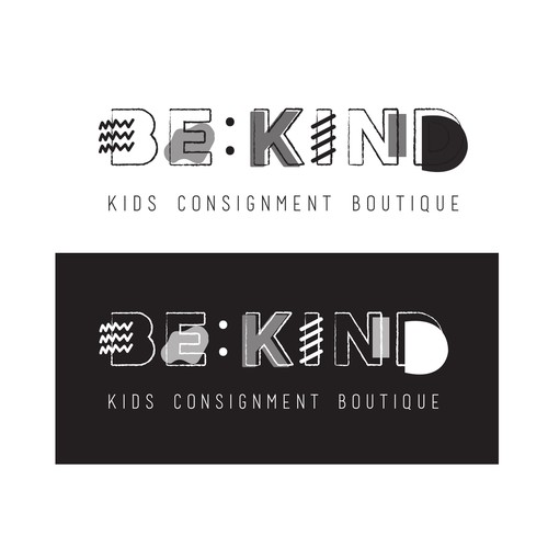 Be Kind!  Upscale, hip kids clothing store encouraging positivity Diseño de ReneeBright