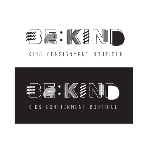Be Kind!  Upscale, hip kids clothing store encouraging positivity Design by ReneeBright